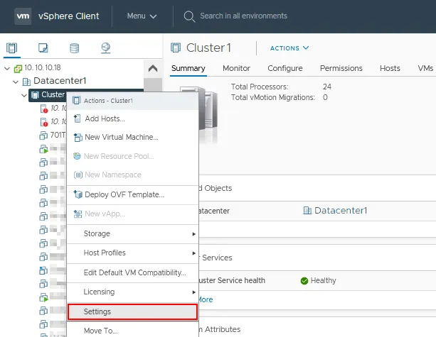 How to enable DRS on the cluster