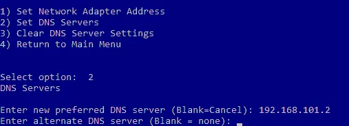 Configuring DNS options in Windows Server 2016 Core