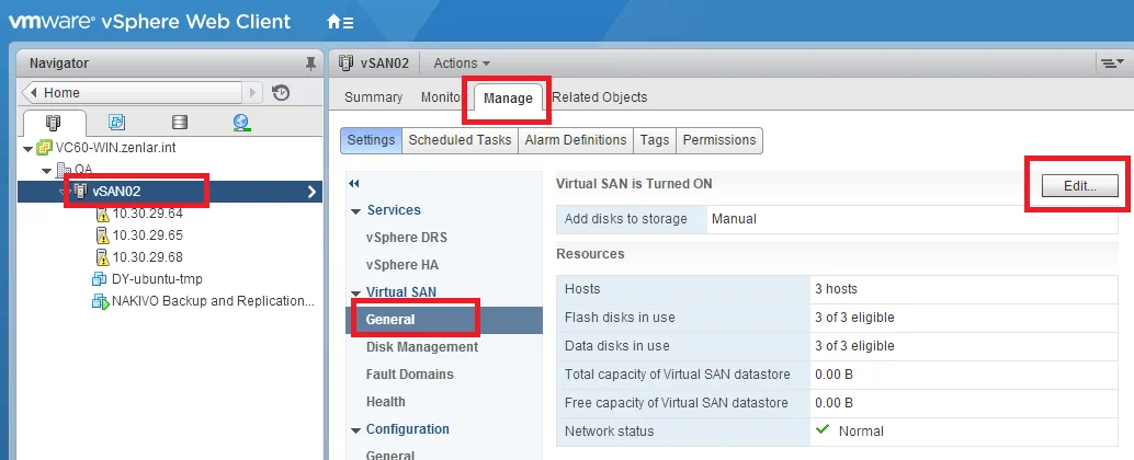 Build a vSAN cluster Build a vSAN cluster
