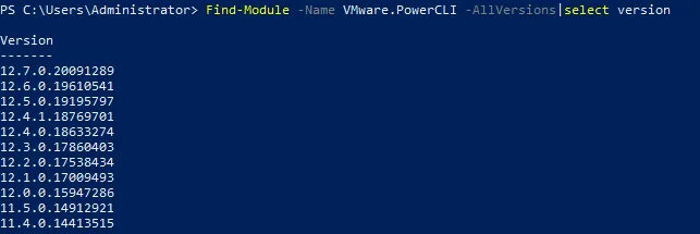 How to install vSphere PowerCLI of the needed version