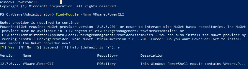 Install PowerCLI PowerShell