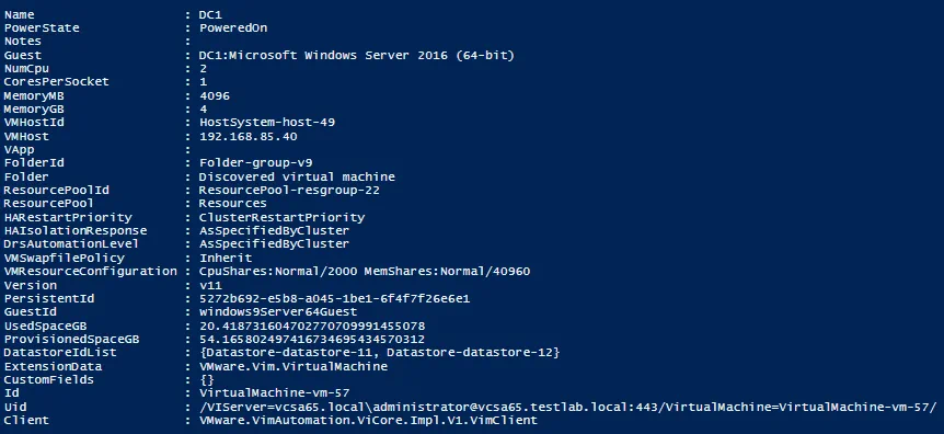 Get VM Full Information Get VM Full Information