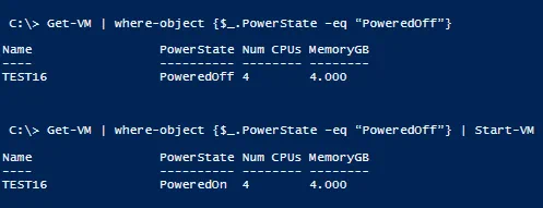 Start-VM commandlet Start-VM commandlet