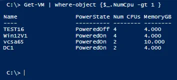 where-object commandlet where-object commandlet