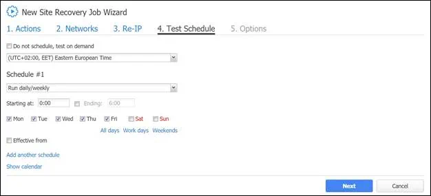 Configuring Test Schedule