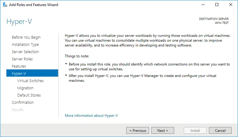 Configuring Hyper-V (How to Install Hyper-V on Windows Server 2019)