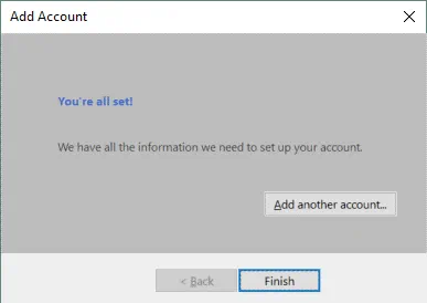 Office 365 SMTP settings are correct and the account was configured successfully in Outlook 2016.