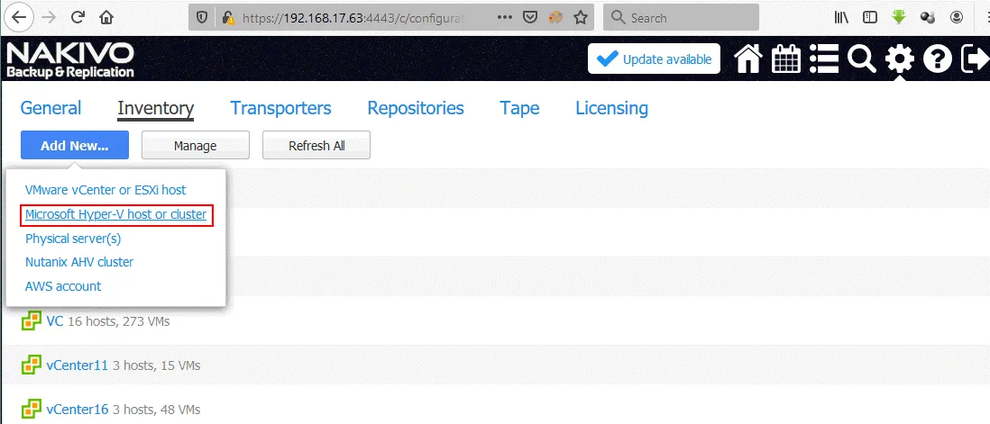Adding a remote Azure VM running Hyper-V to use Azure nested virtualization for running a Hyper-V replica