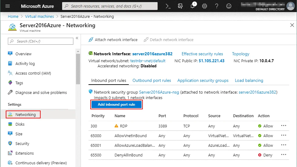 Creating a new firewall rule in Azure (Hyper-V Nested Virtualization) Creating a new firewall rule in Azure (Hyper-V Nested Virtualization)