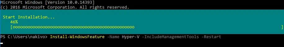 Installing the Hyper-V role on the Azure VM before configuring Azure nested virtualization