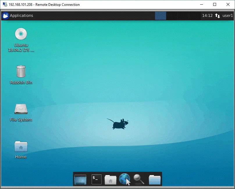 Ubuntu remote desktop – The RDP session to a remote Ubuntu machine has been established
