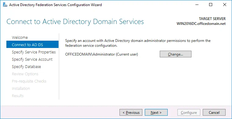 Connecting to Active Directory Domain Services
