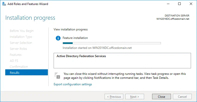 Installing ADFS for Office 365
