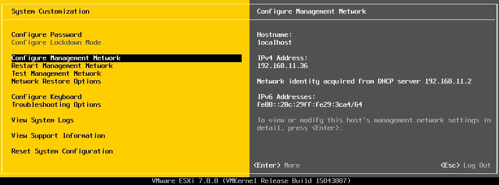 Configuring-management-network-settings-for-ESXi-is-a-part-of-vSphere-setup