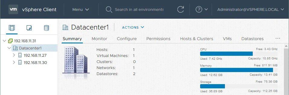Multiple-ESXi-hosts-are-added-to-the-vCenter-inventory