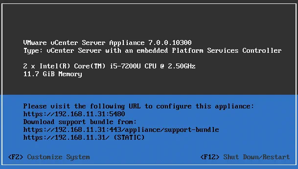 The-direct-console-interface-of-vCenter-Server-Appliance-based-on-Photon-OS