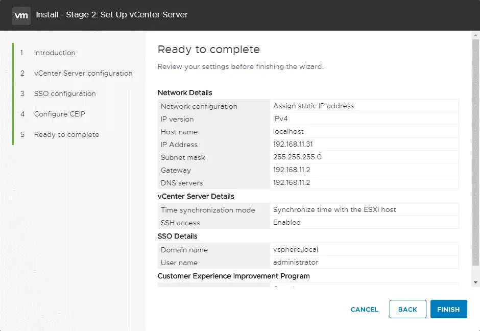 VMware-vCenter-Server-7-installation_ready-to-complete