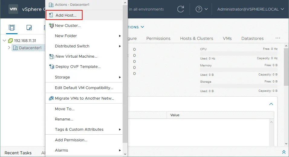 VMware-vSphere-setup_adding-an-ESXi-host-to-the-datacenter-by-using-vSphere-Client-7