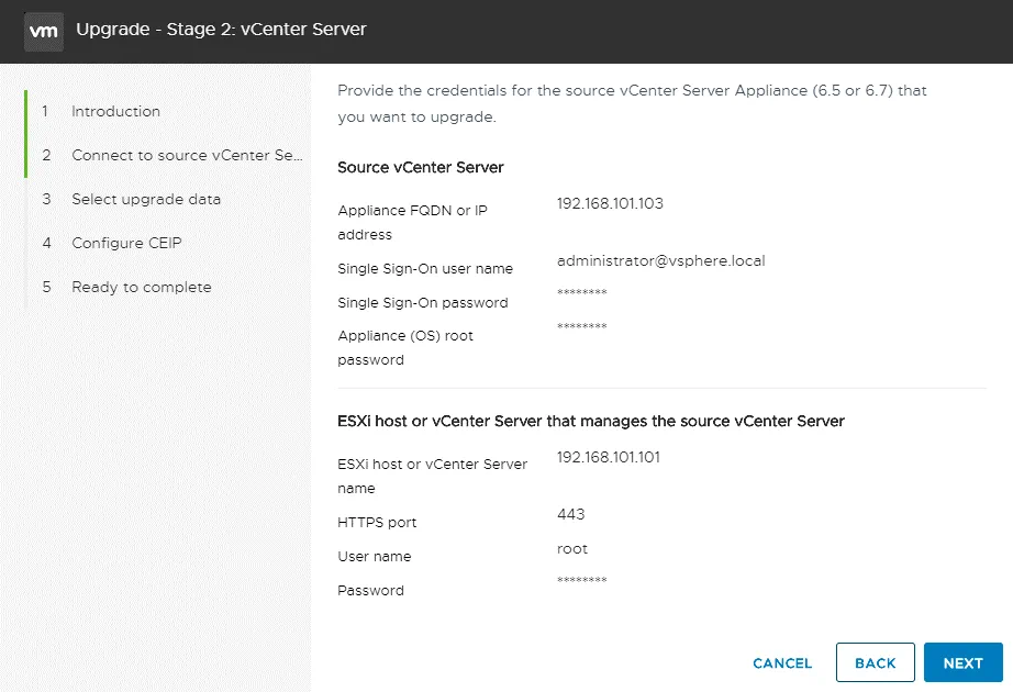 Credentials-used-for-connecting-to-a-source-vCenter-Server-appliance-that-must-be-upgraded