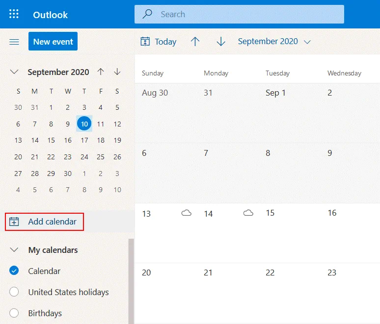 Adding-a-calendar-to-Office-365