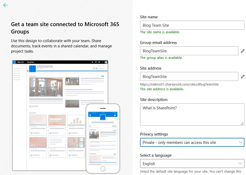 Creating-a-new-site-in-Microsoft-SharePoint-Online