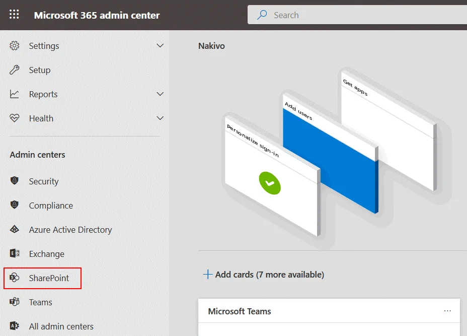 Opening-a-SharePoint-admin-center-in-Office-365