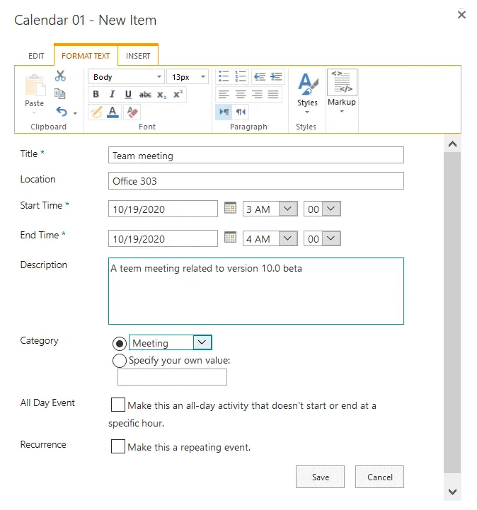 SharePoint-software-allows-you-to-create-events-in-a-calendar
