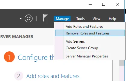 Removing Hyper-V in the Remove Roles and Features wizard