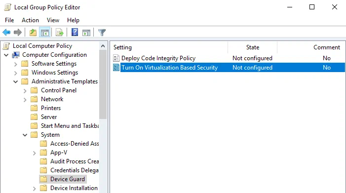 Turn Off Virtualization Based Security that uses Hyper-V
