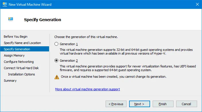 How to run Ubuntu on Windows 10 – creating a new Gen2 VM