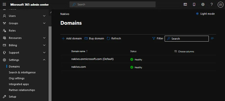 Checking domains for an Office 365 tenant before running Office 365 sync
