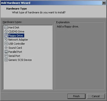 Add Hardware Wizard in Workstation