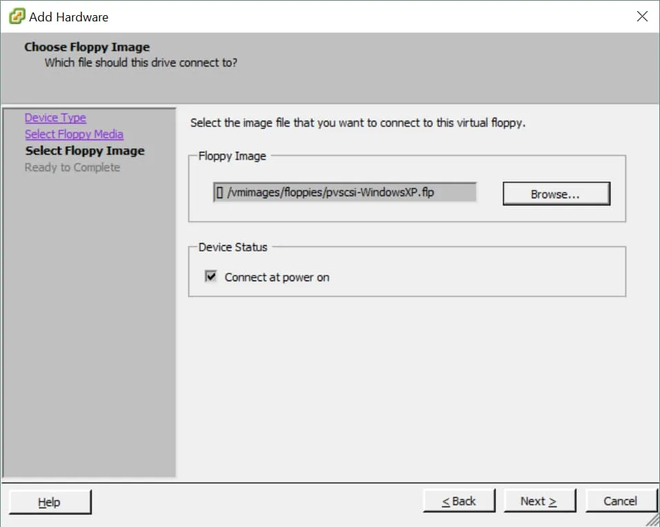 Device Status, Connect at power on