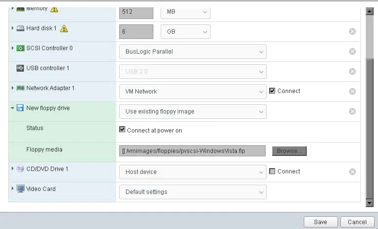 Edit Settings, Floppy media