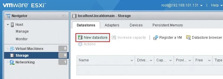 Adding a new datastore