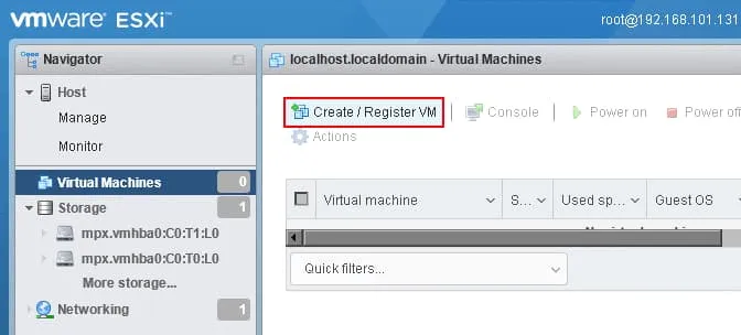 VMware nested virtualization – creating a nested VM on a virtual ESXi host