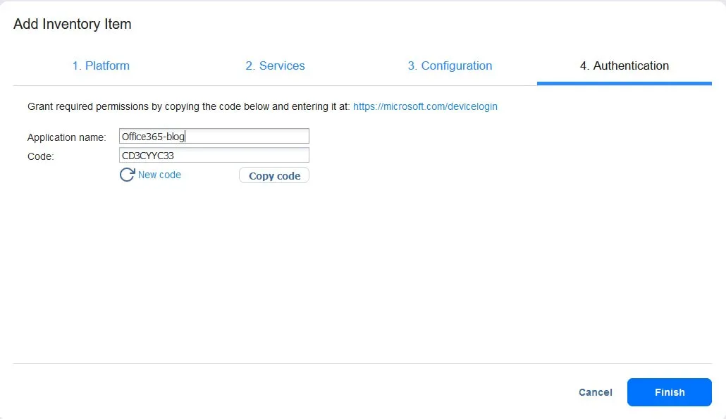 add information on the authentication page