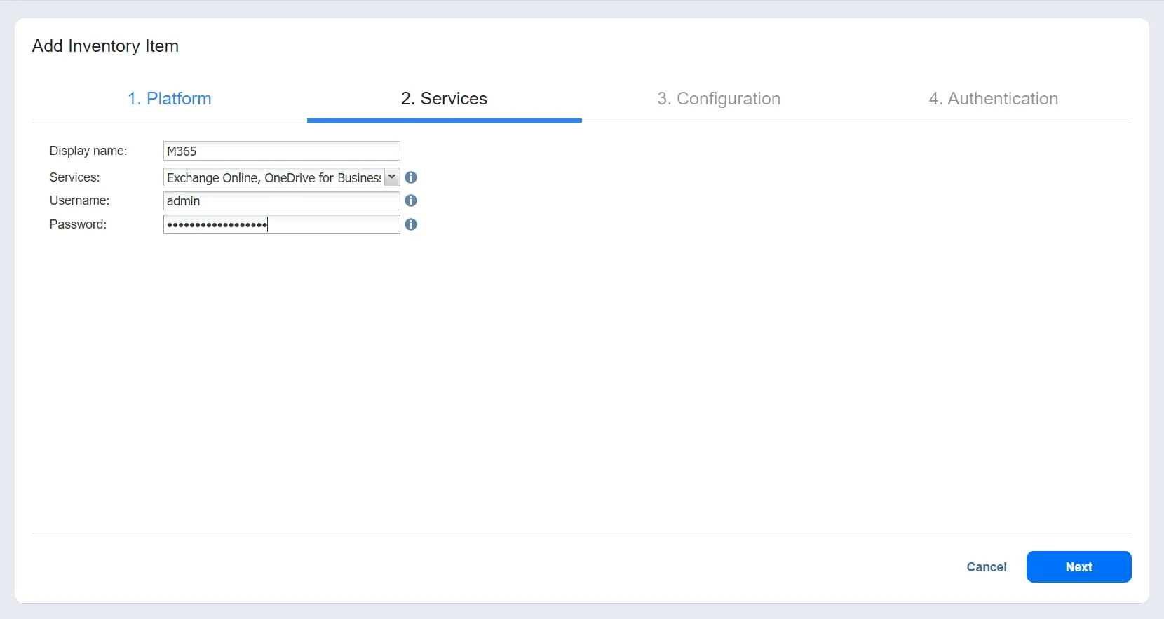 add information on the services page