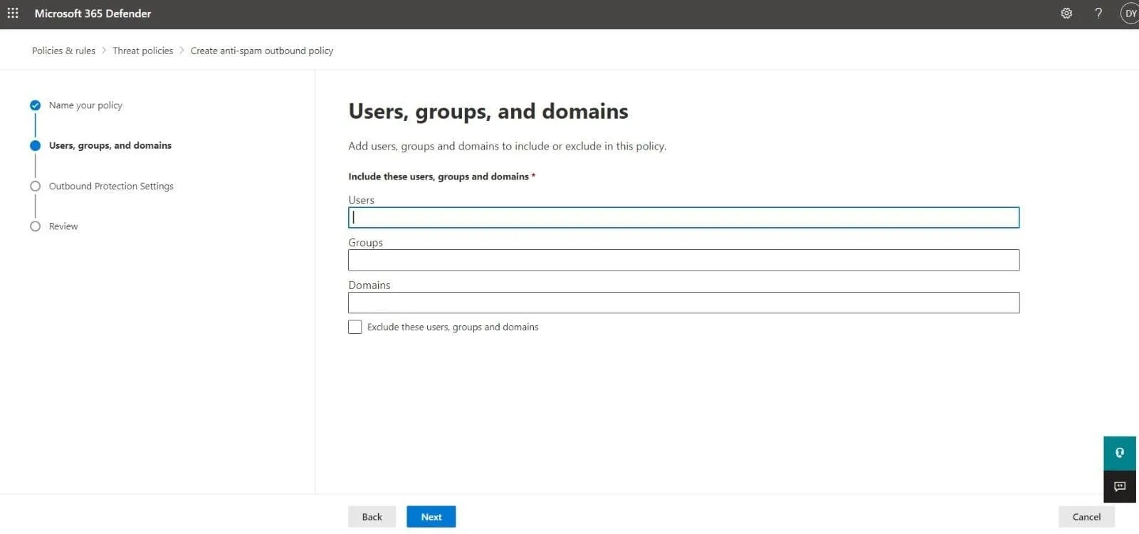 add users, groups and domains