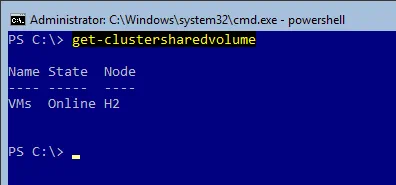 Checking a state of a Hyper V cluster shared volume in PowerShell