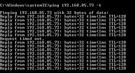 Checking the ping