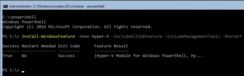 Installing a Hyper-V role is a requirement for Hyper-V cluster configuration
