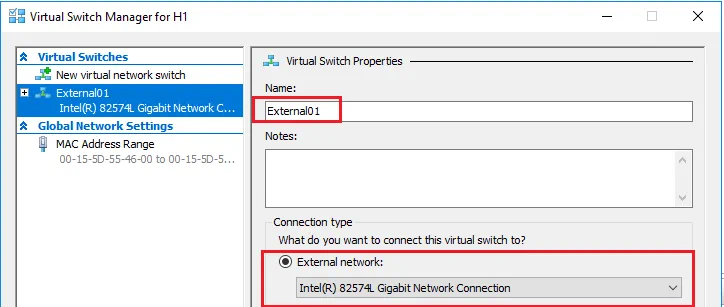 Network configuration for Hyper-V failover clustering