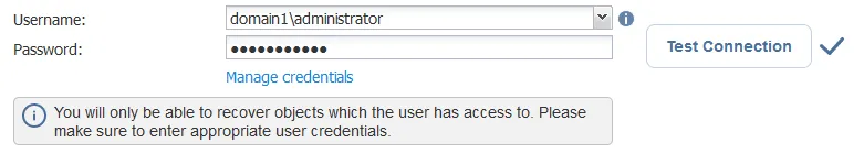 Testing connection to the server