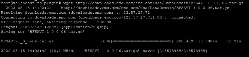 Downloading the BoostFS plugin