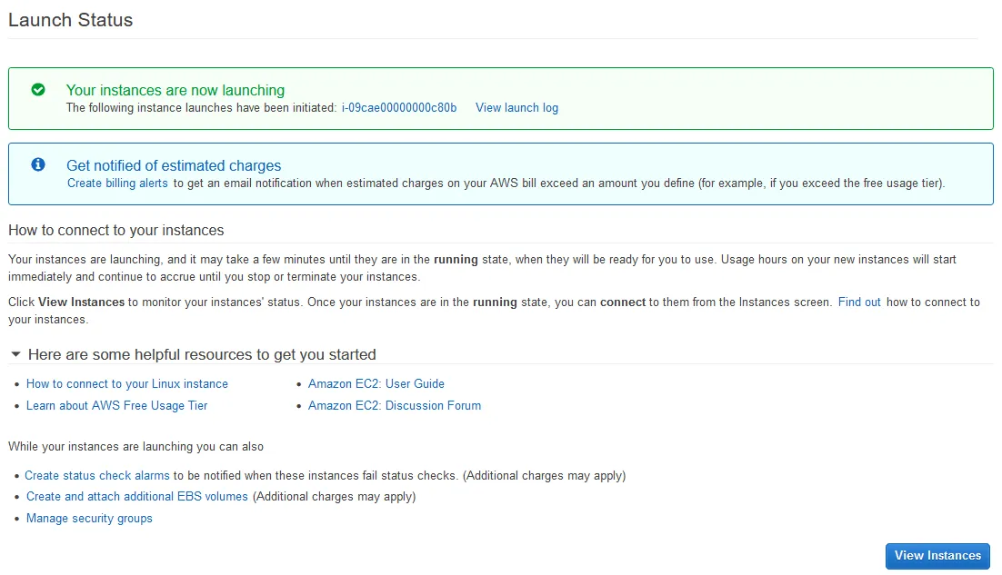 launching ec2 instance from an EBS volume snapshot