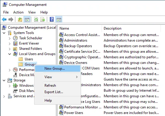 Creating a group on a server for file sharing
