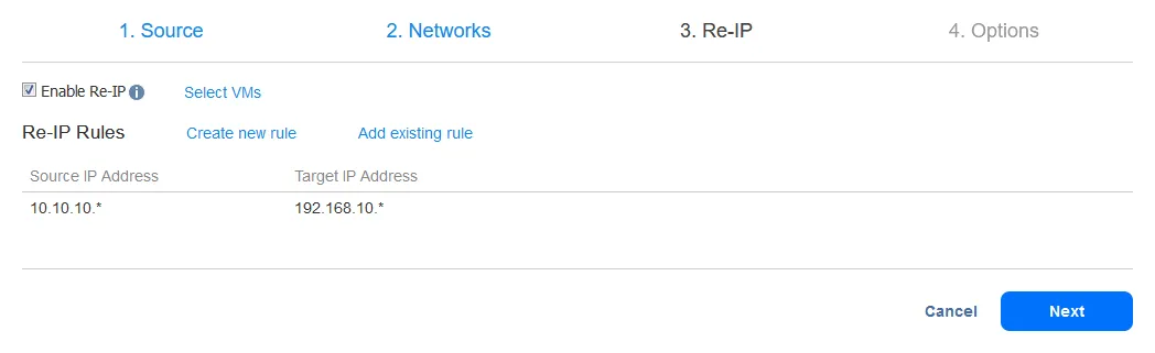 The Re-IP rule has been added