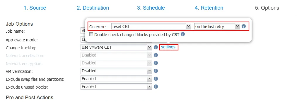 What to do with CBT configuration in case of errors