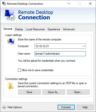 Using RDP for Hyper V file transfer
